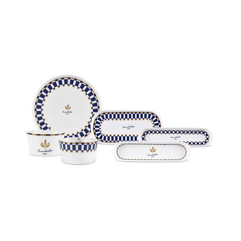 Karaca x Fenerbahçe Lizenziertes Forever Bone – 14-teiliges Frühstücksset für 6 Personen