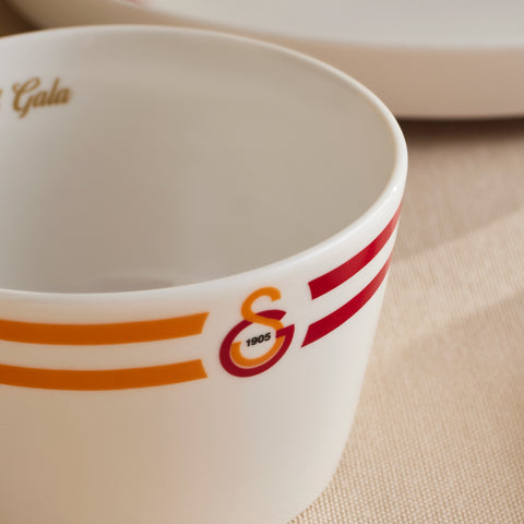 Karaca x Galatasaray Lizenziertes Forever Bone – 14-teiliges Frühstücksset für 6 Personen