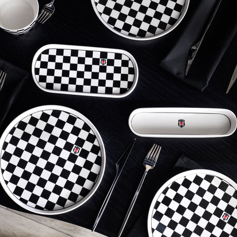 Karaca x Beşiktaş Lizenziertes Forever Bone – 14-teiliges Frühstücksset für 6 Personen