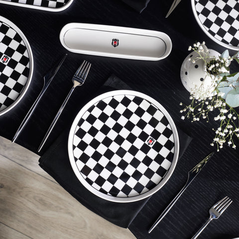 Karaca x Beşiktaş Lizenziertes Forever Bone – 14-teiliges Frühstücksset für 6 Personen