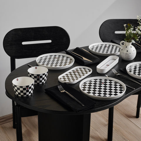 Karaca x Beşiktaş Lizenziertes Forever Bone – 14-teiliges Frühstücksset für 6 Personen