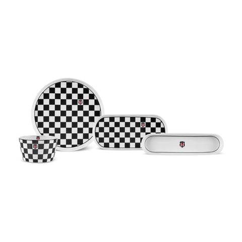Karaca x Beşiktaş Lizenziertes Forever Bone – 14-teiliges Frühstücksset für 6 Personen