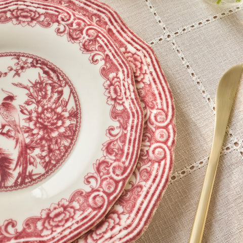 Karaca Bone China Rosie 24-Piece Dinner Set for 6 People, Multi