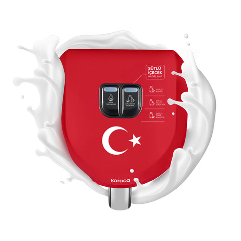 Karaca Hatır Hüps Türkiye Marş Söyleyen 5 Fincan Kapasiteli Sütlü Türk Kahve Makinesi Bayrak Kırmızısı