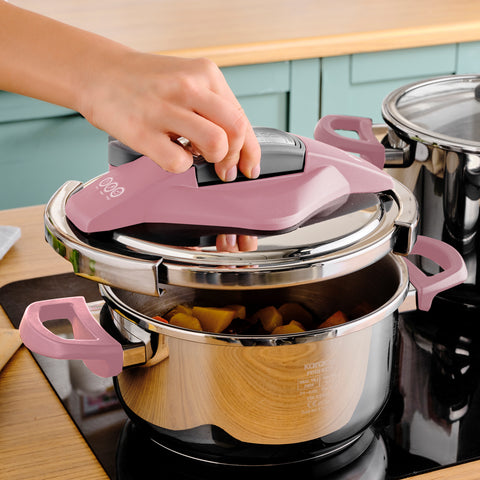 Perfect Pink 4+6 Liter Schnellkochtopf-Set mit Sicherheitsverschluss – Karaca