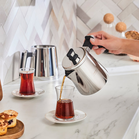 Karaca PowerSteel Pro 316+ Space Çelik Çaydanlık Takımı Medium