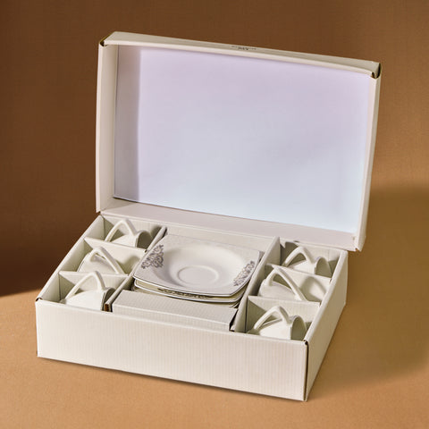 Karaca Nazende 12 teiliges Mochatassen-Espressotassen aus Porzellan für 6 Personen