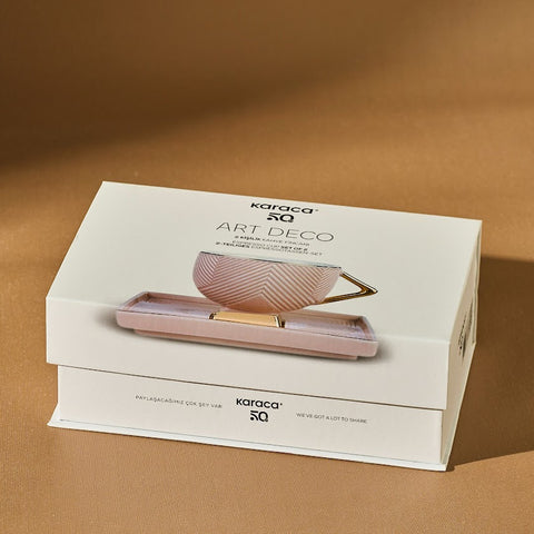 Karaca Art Deco 4 Piece Coffee Cup Set for 2 Person