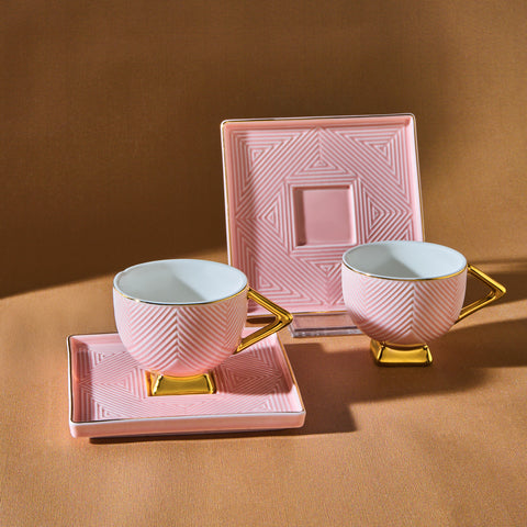 Karaca Art Deco 4-teiliges Mochatassen-Espressotassen für 2 Personen