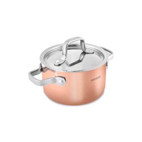 Karaca Powersteel 3Ply 316+ Çelik Mini Tencere 10 cm Copper