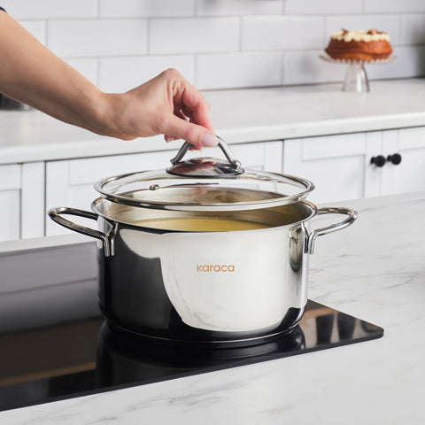 Karaca Ada 12 Parça Çelik Tencere Seti