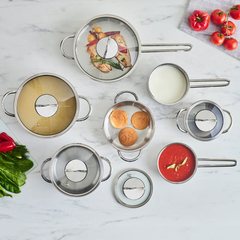 Karaca Ada 12 Parça Çelik Tencere Seti