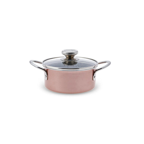 Karaca Biogranit 6-teiliges Midi-Kochtopfset Rose