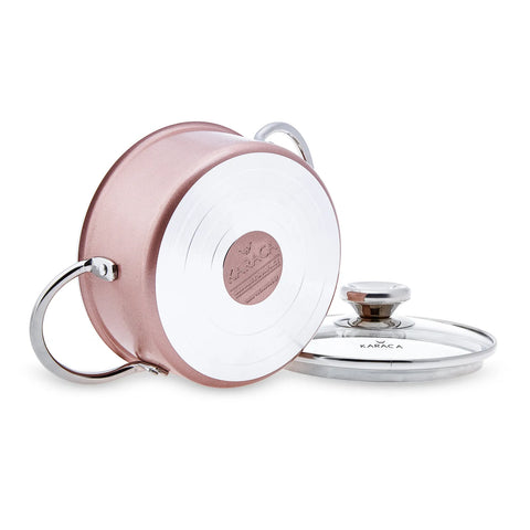 Karaca Biogranit 6-teiliges Midi-Kochtopfset Rose