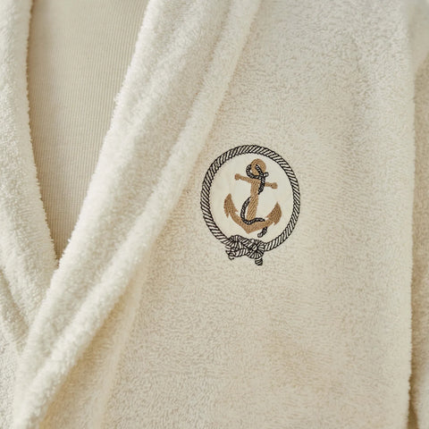 Karaca Home Romy Lacy 6 Stück Beige-Offweiß Familie Bademantel Set