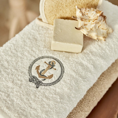 Karaca Home Romy Lacy 6 Stück Beige-Offweiß Familie Bademantel Set