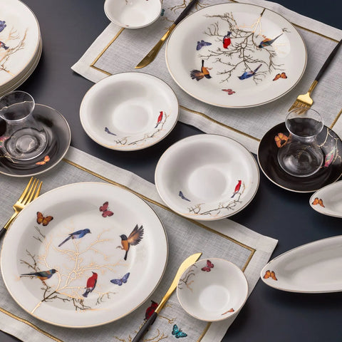 Karaca Fine Pearl New Grace Black 26-Piece Breakfast and Serveware Set
