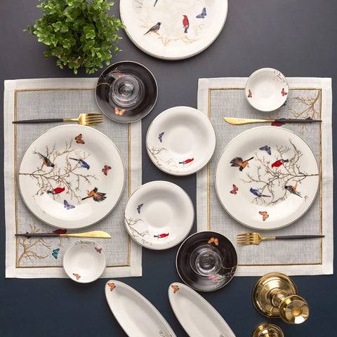 Karaca Fine Pearl New Grace Black 26-Piece Breakfast and Serveware Set