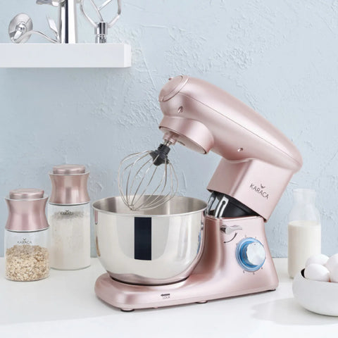 Karaca Multichef Küchenmaschine mit Fleischwolf 1400W in Rosegold