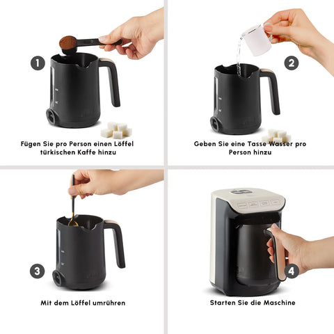 KARACA Hatir Hup Cafetière Turque, Iconic Beige, pour 5 Personnes, 535W, Bouton-poussoir LED KARACA Hatir Hup Cafetière Turque, Iconic Beige, pour 5 Personnes, 535W, Bouton-poussoir LED