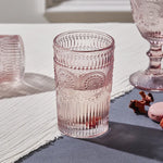 Karaca Sunflower Glas-Longdrinkglas, 332 ml, Transparent Rosa