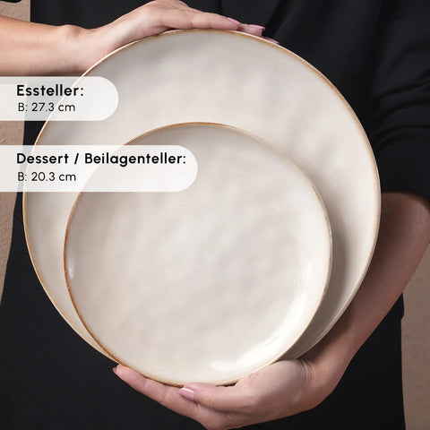 Aria Beige Dinnerware Set for 6 People from the Reactive Series – Karaca