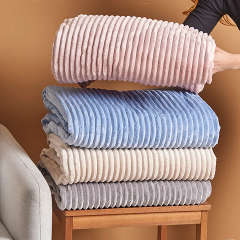  Karaca Ruby Stripe, Wellsoft TV Blanket, Blue