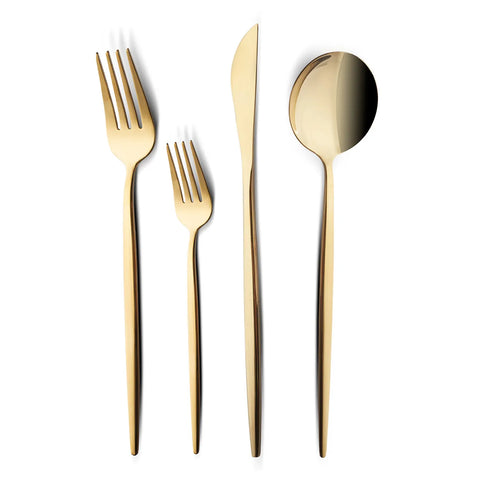 Besteckset Bella in glänzendem Gold – Karaca