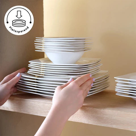 Karaca Square Bone China Autumn 12 Kişilik 53 Parça Yemek Takımı,Renkli