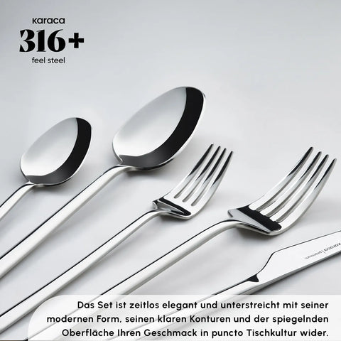 Modernes Besteckset Stark 84-teilig und für 12 Personen – Karaca