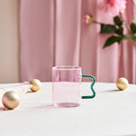 Karaca Miracle Mug, Green Zigzag Handle