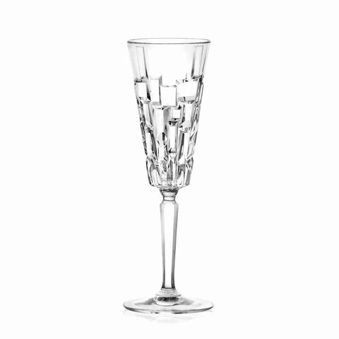 RCR Etna 6-Piece Champagne Flute Glass Set for 6 People, 180ml, Transparent
 