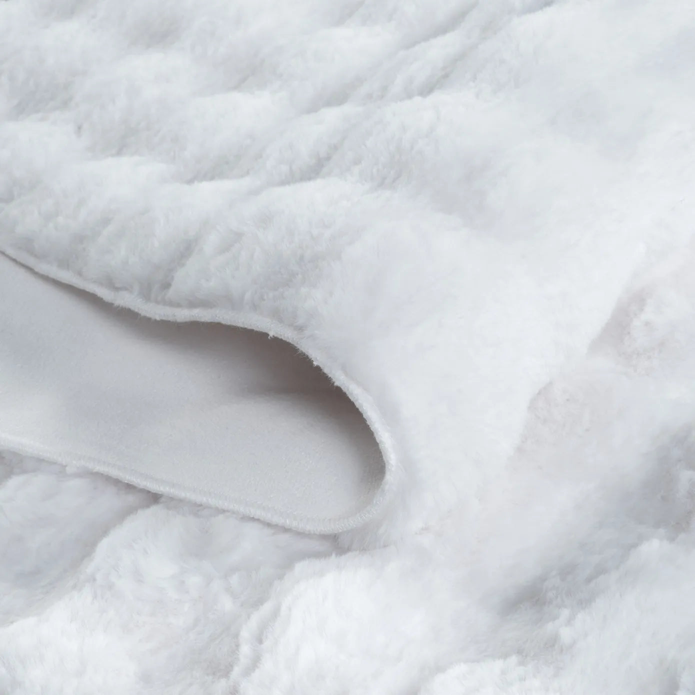 Beidseitig Kuscheliger Fleece Stoff Bubble Weiß - 150 Cm Breit, 100% Polyester (ca. 280 G/m²)