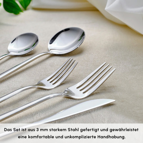 Karaca Orion Platin 12-Personen 84-Teiliges Besteckset