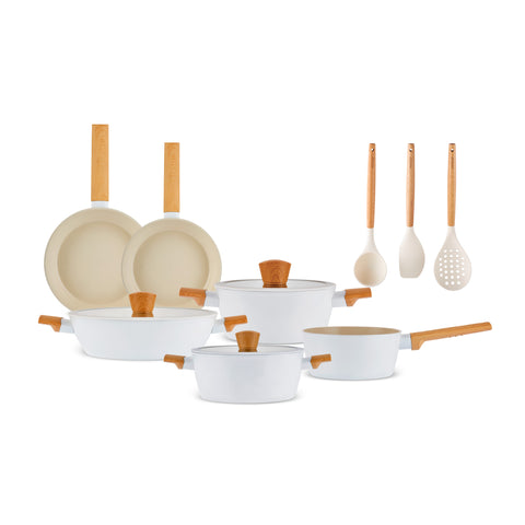 Karaca Swiss Crystal Almond Cream 12 pcs Cookware Set