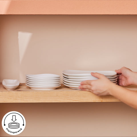 Karaca Stream Bone Middle 34 Parça 6 Kişilik Kahvaltı Takımı Beyaz