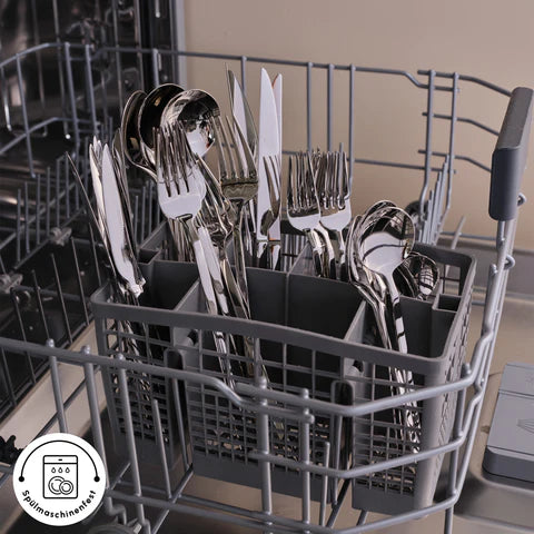 Karaca Bella Edelstahl V2 24-teiliges Besteckset für 6 Personen – Silber