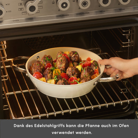 Karaca Swiss Crystal Almond Cream Kulplu Düz Tencere 30 cm
 