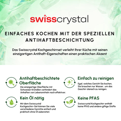 Karaca Swiss Crystal Almond, 6 teiliges Schmortopf Set, Induktion