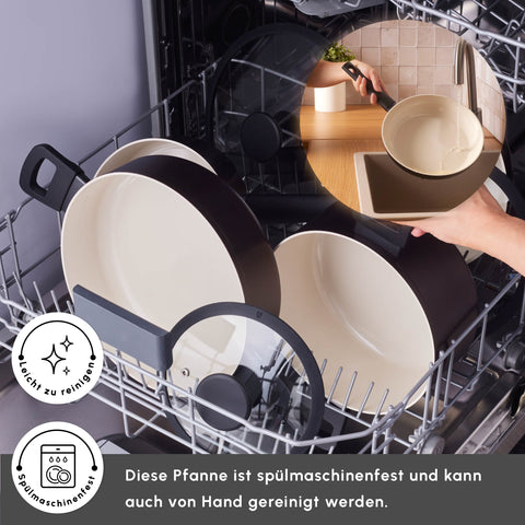 Karaca Ceramica Iconic Bronze, 7-Piece Induction Cookware Set, Bronze