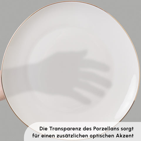 Karaca Stream Bone Middle 53-Piece Dinner Set for 12 People Gold