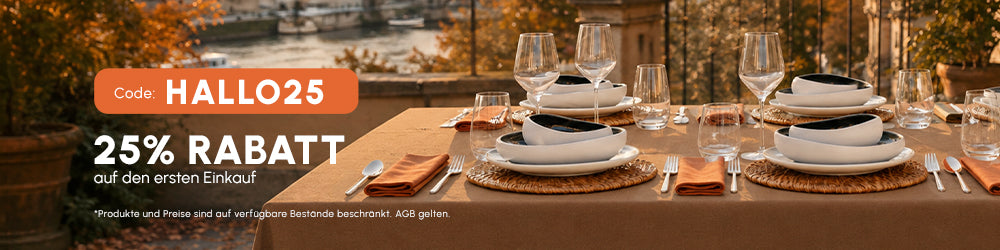 Karaca Ines 24-teiliges Gold Gläser-Set für 12 Personen