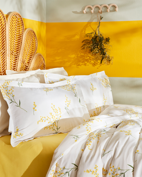 Karaca Loretta Duvet Cover Set, Single, Yellow