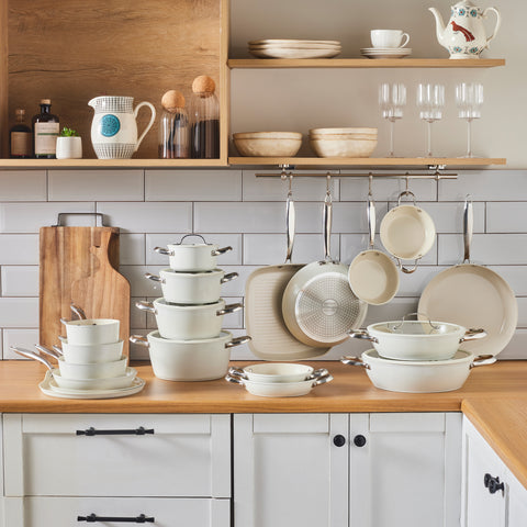 Karaca Swiss Crystal Almond Cream  Stielgrill 28 cm