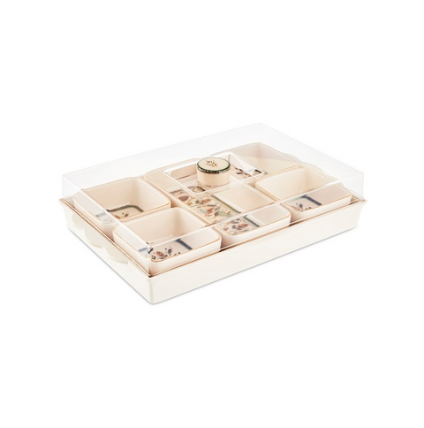 Karaca Clara 7-teiliges Keramik-Frühstücksset, Mehrfarbig