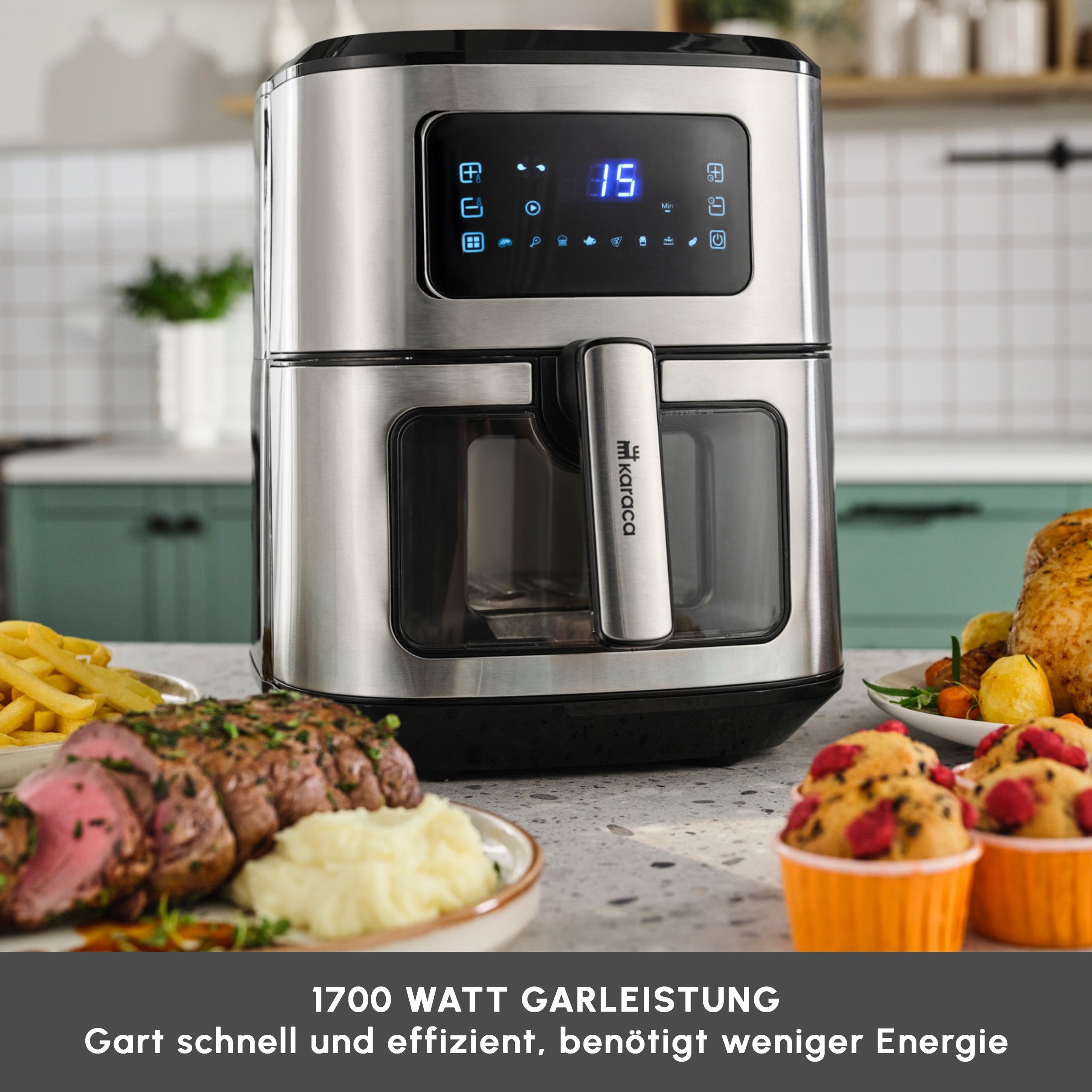 7 Litre Kapasiteli ve 1800W Gücünde Multifry Inox XXL Airfryer