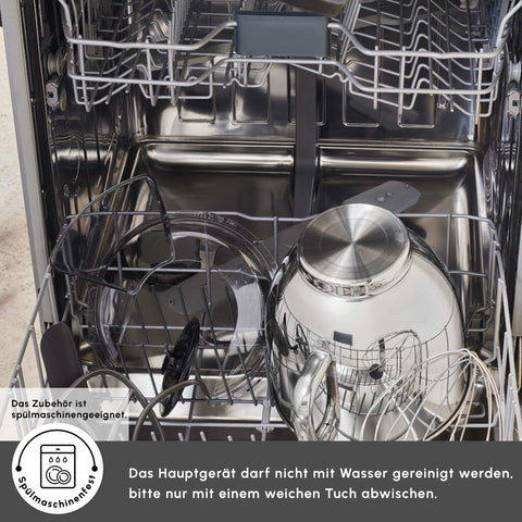 Karaca Mastermaid Chef Ultra D2000W Küchenmaschine mit Digitaldisplay Galaxy Grey 7L