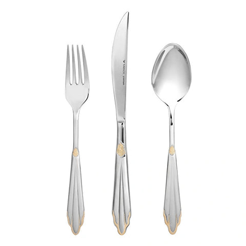 Karaca Mantilla Gold 84 Parça Çatal Kaşık Bıçak Seti Gold