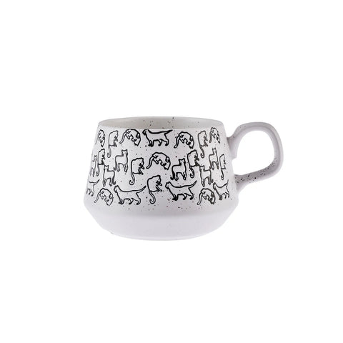 Karaca Cat White Mug, 450ML
