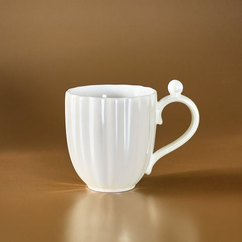 Karaca Shell Luster White Mug, 380ML
